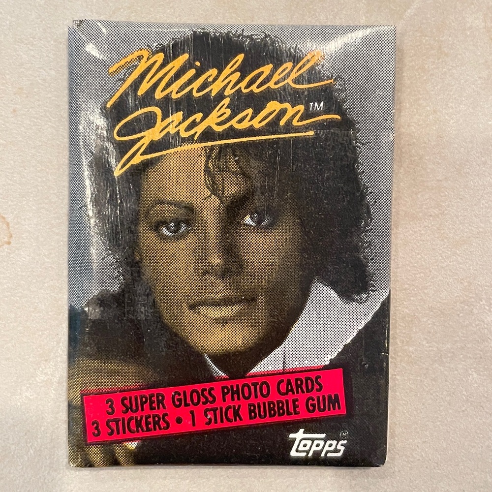 Michael Jackson Topps 1984 Factory Sealed Wax Pack Photo Cards Stickers Gum NWT